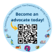 Become an advocate today, Window Clings - English